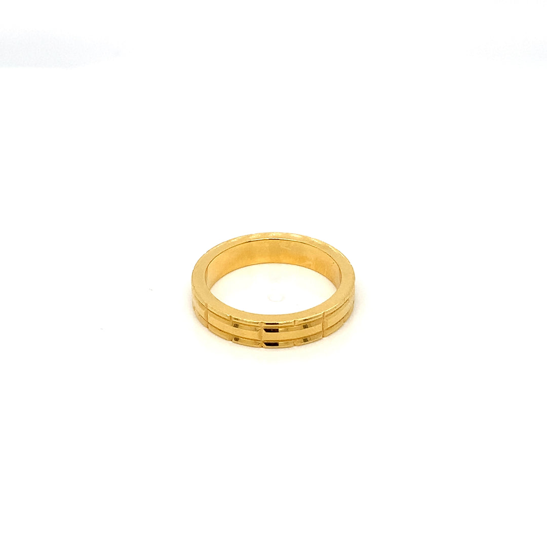 22K YG Fancy Band Ring-1pc