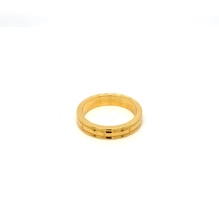 22K YG Fancy Band Ring-1pc