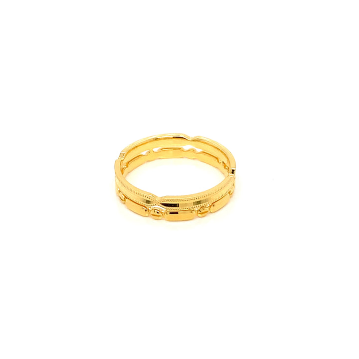 22K YG Fancy Band Ring-1pc