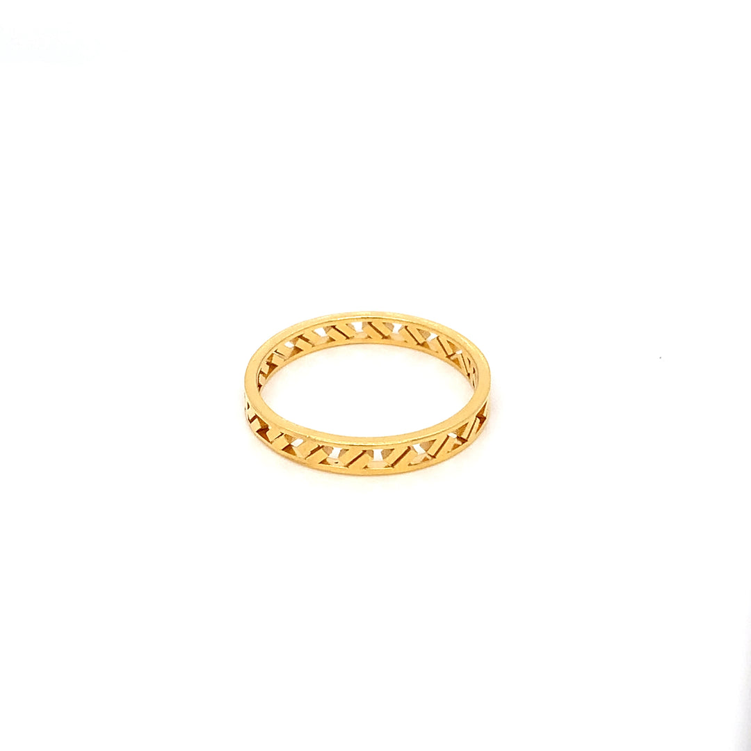 22K YG Fancy Band Ring-1pc