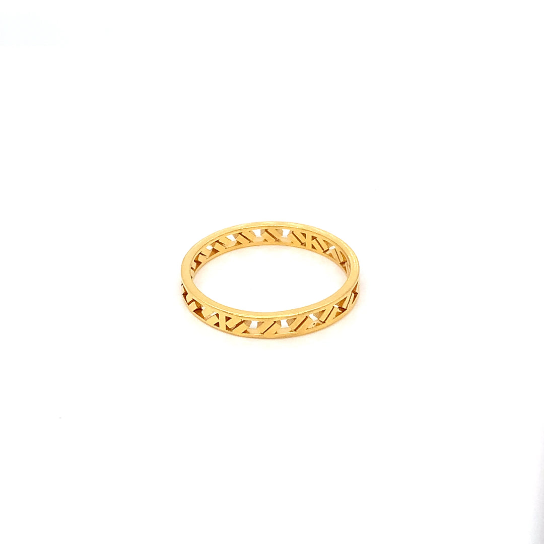 22K YG Fancy Band Ring-1pc
