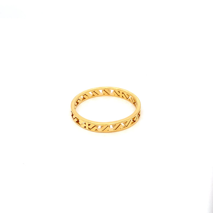 22K YG Fancy Band Ring-1pc