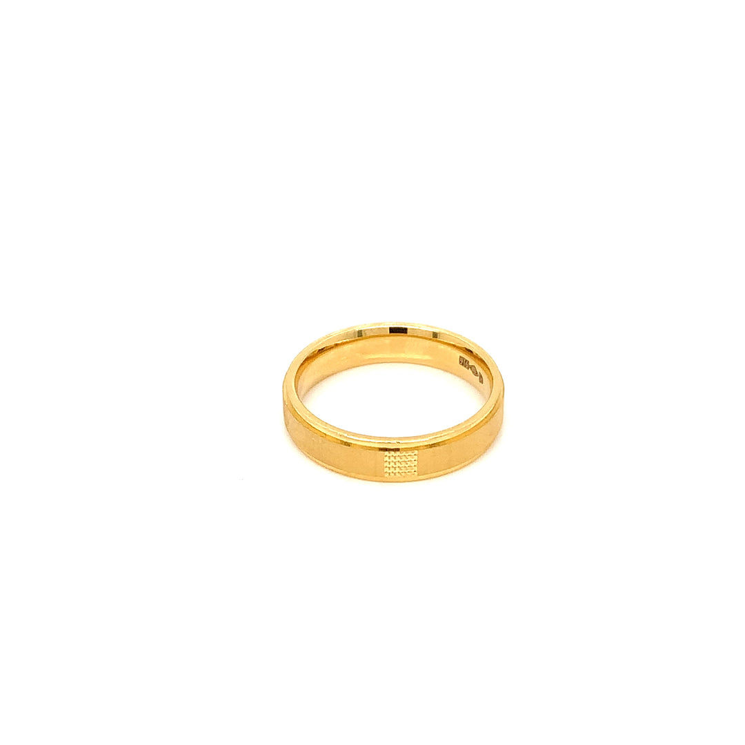 22K YG Fancy Band Ring-1pc
