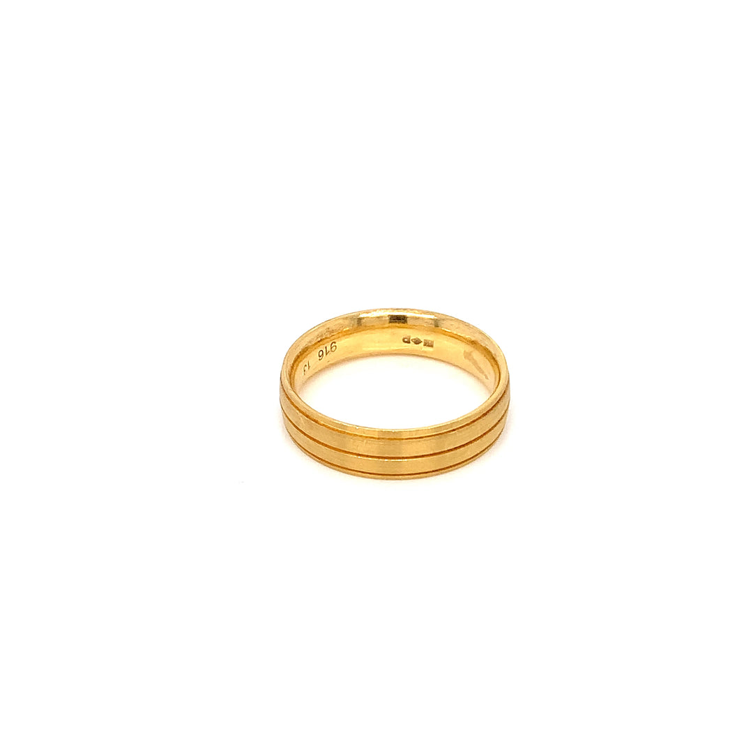 22K YG Fancy Band Ring-1pc