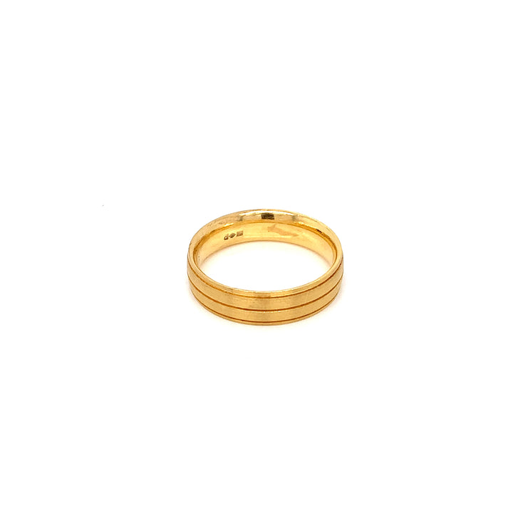 22K YG Fancy Band Ring-1pc