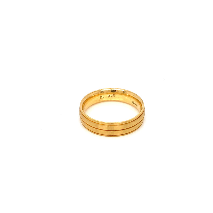 22K YG Fancy Band Ring-1pc