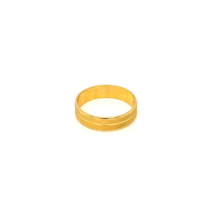 22K YG Fancy Band Ring-1pc
