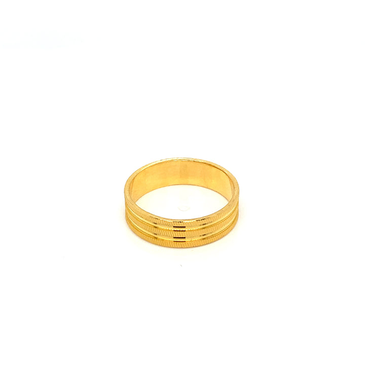 22K YG Fancy Band Ring-1pc