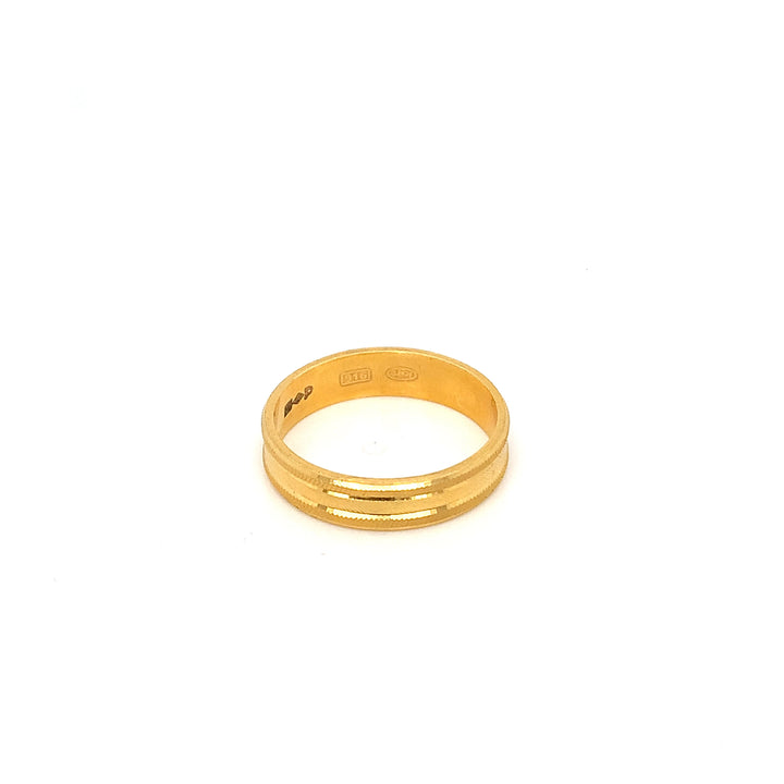 22K YG Fancy Band Ring-1pc