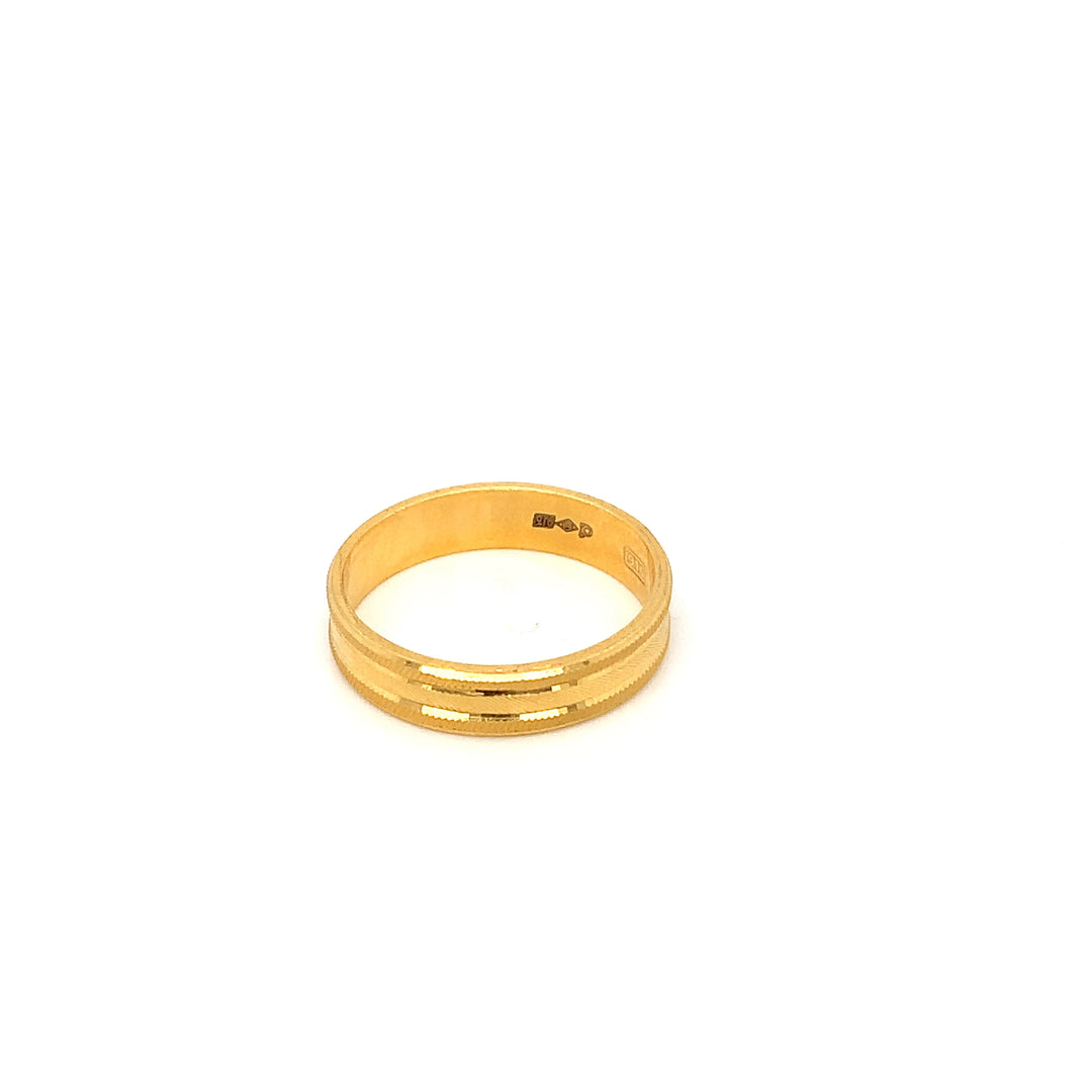 22K YG Fancy Band Ring-1pc