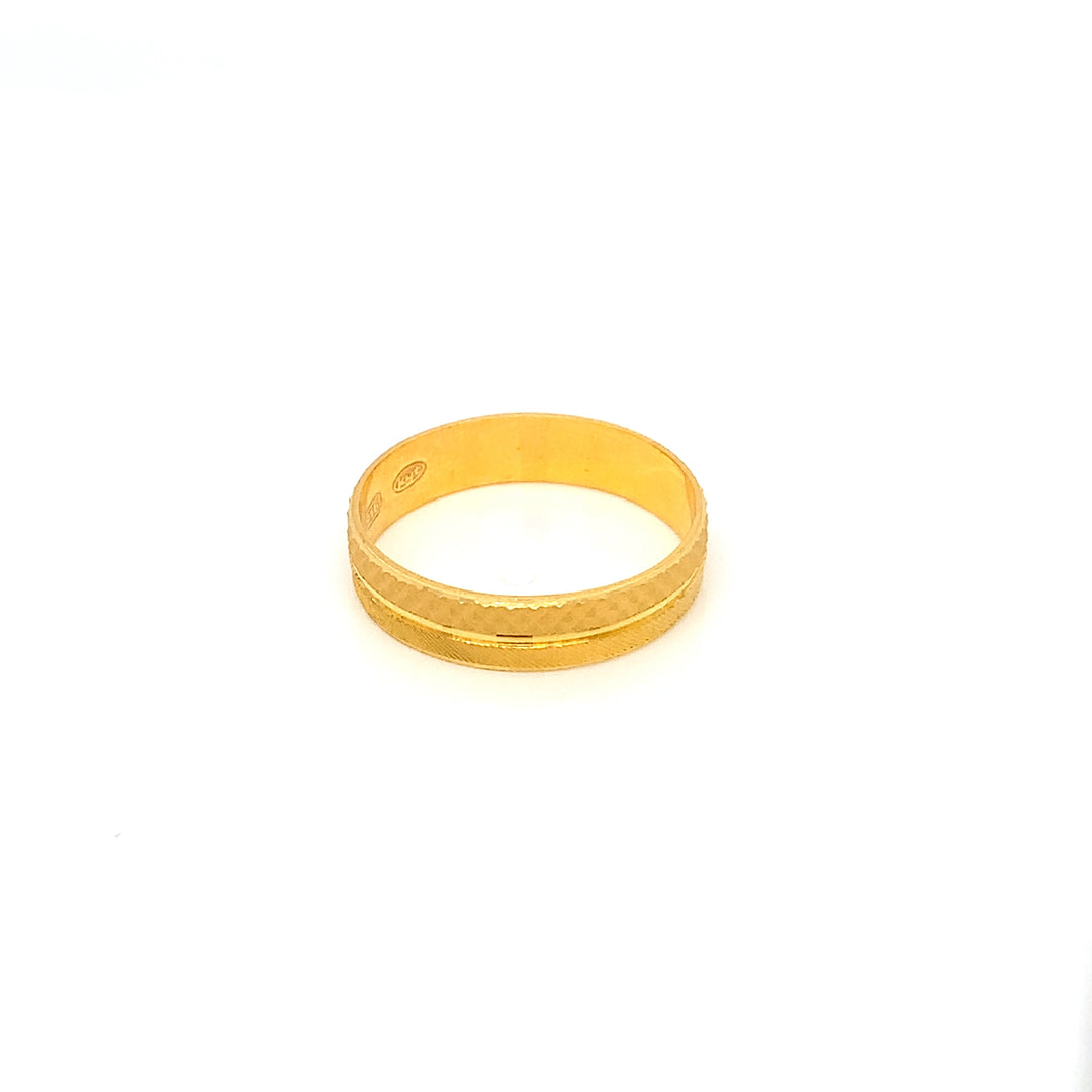 22K YG Fancy Band Ring-1pc