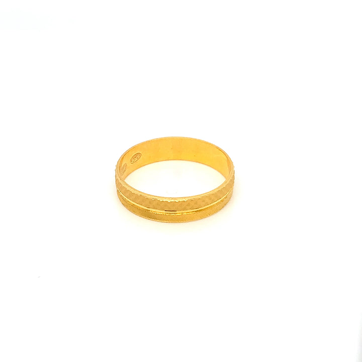 22K YG Fancy Band Ring-1pc