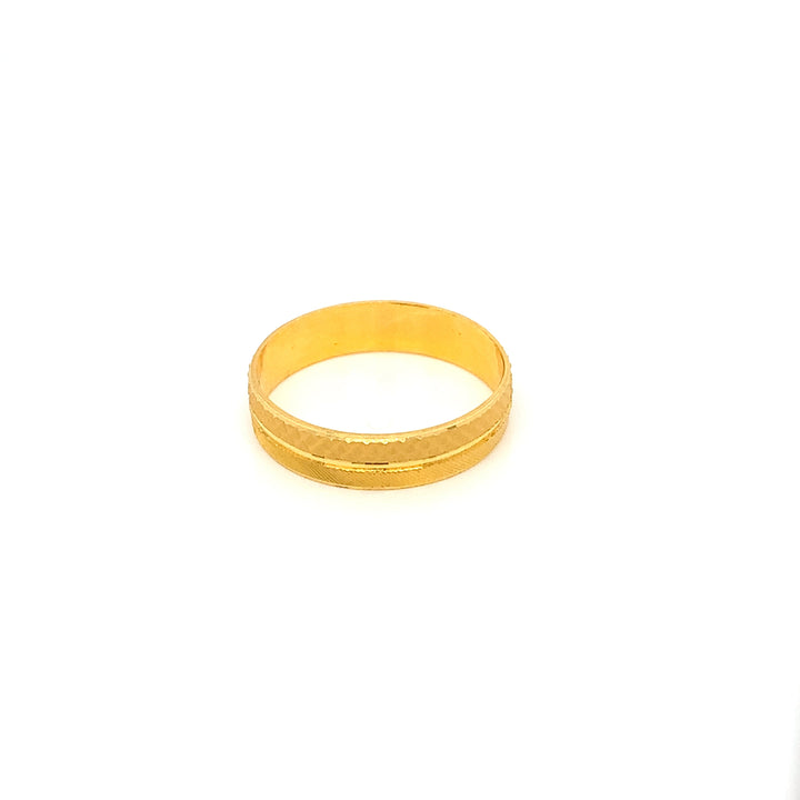22K YG Fancy Band Ring-1pc