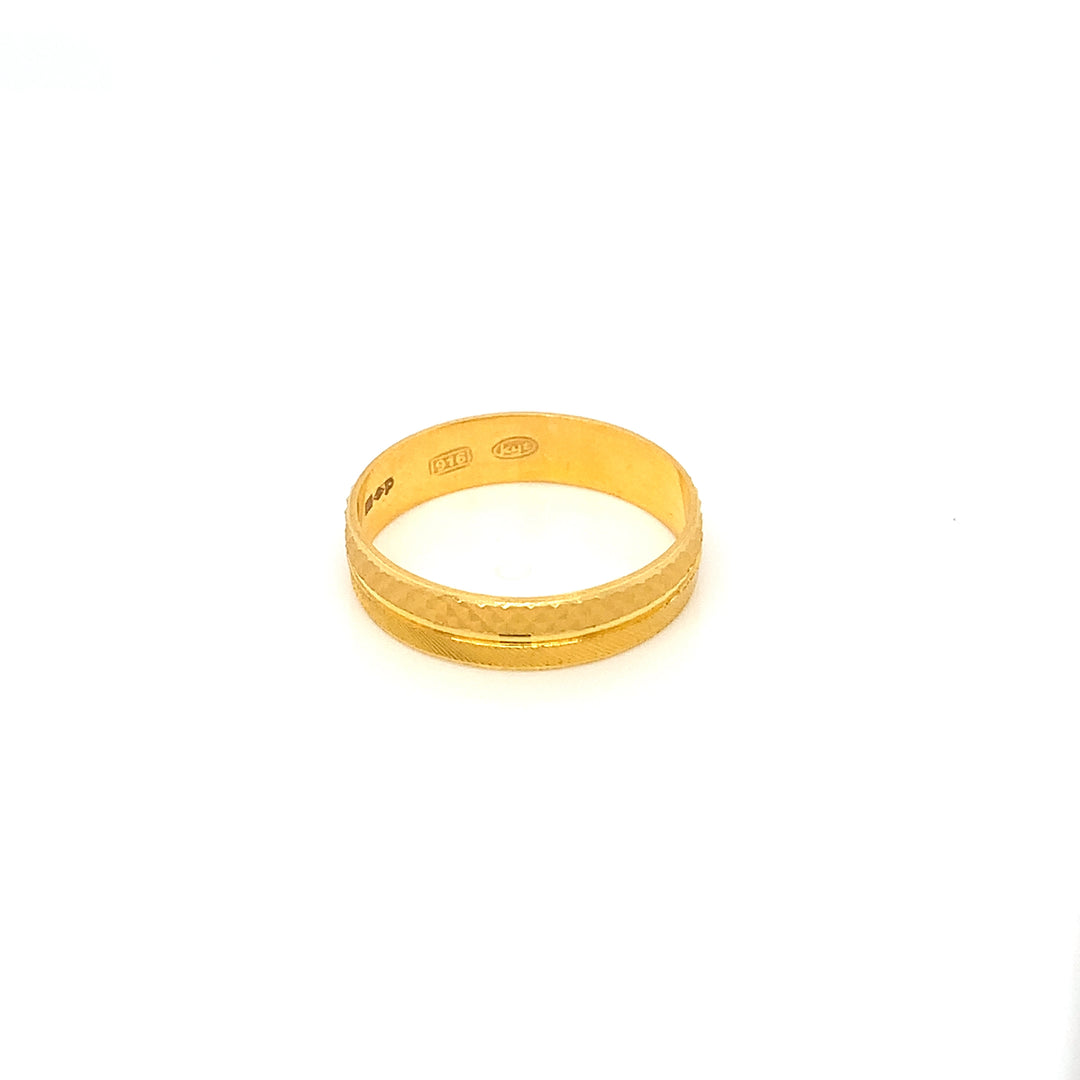 22K YG Fancy Band Ring-1pc