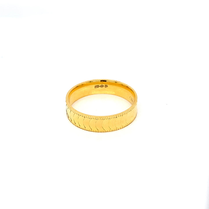 22K YG Fancy Band Ring-1pc