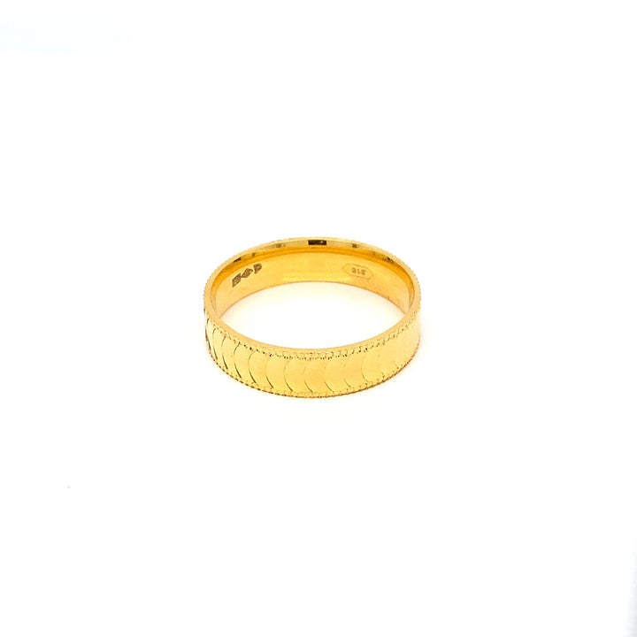 22K YG Fancy Band Ring-1pc