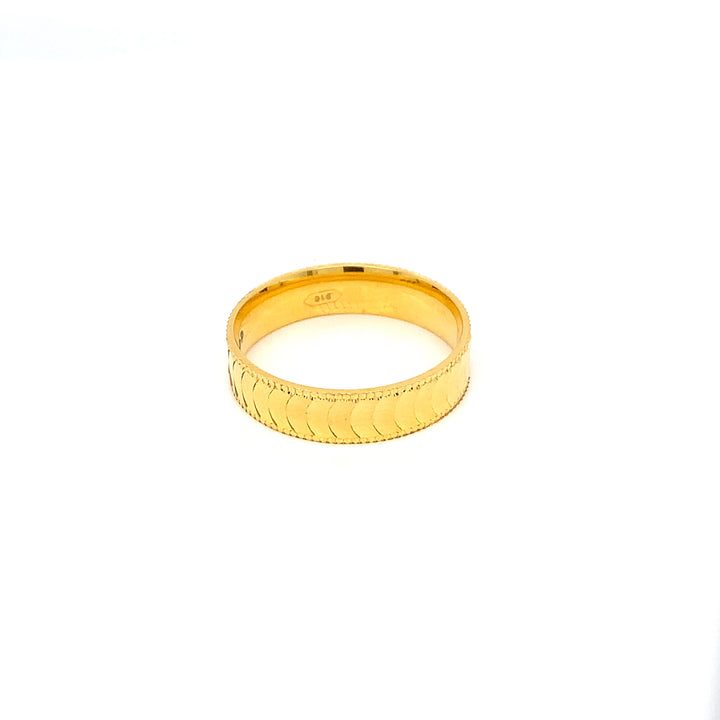 22K YG Fancy Band Ring-1pc