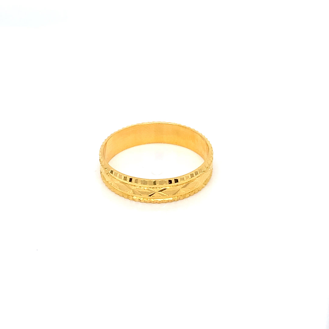 22K YG Fancy Band Ring-1pc