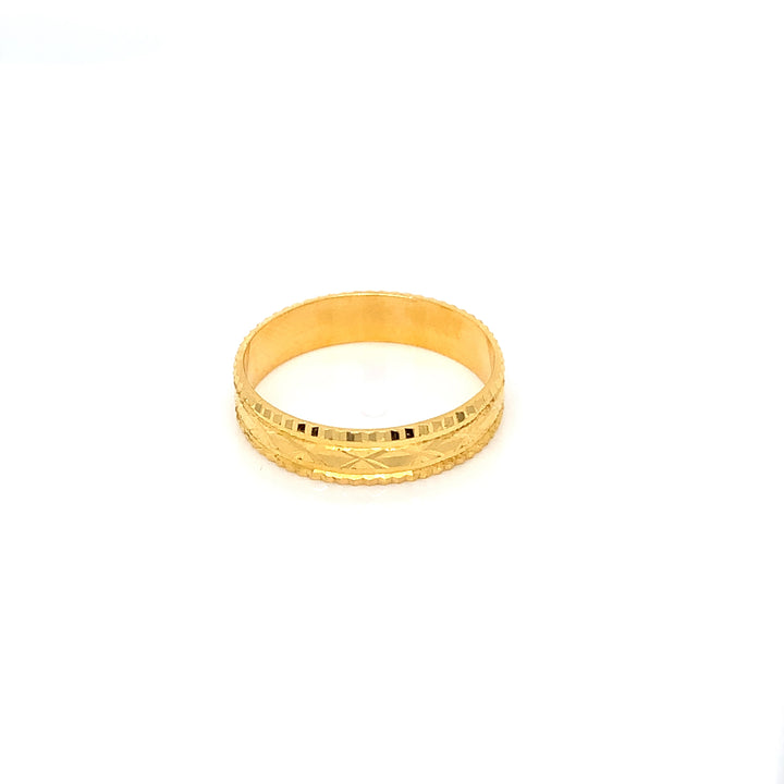 22K YG Fancy Band Ring-1pc