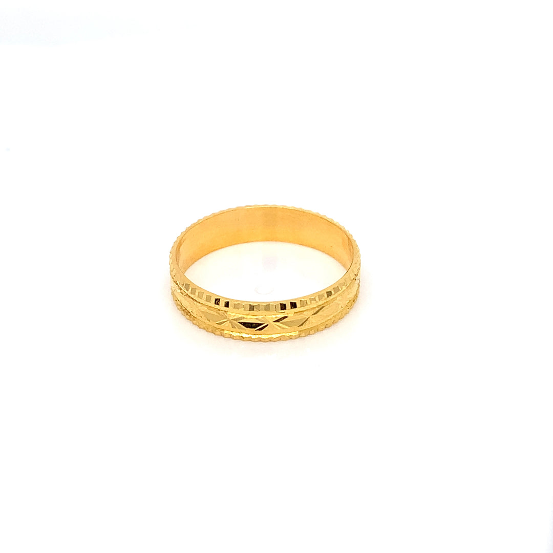 22K YG Fancy Band Ring-1pc