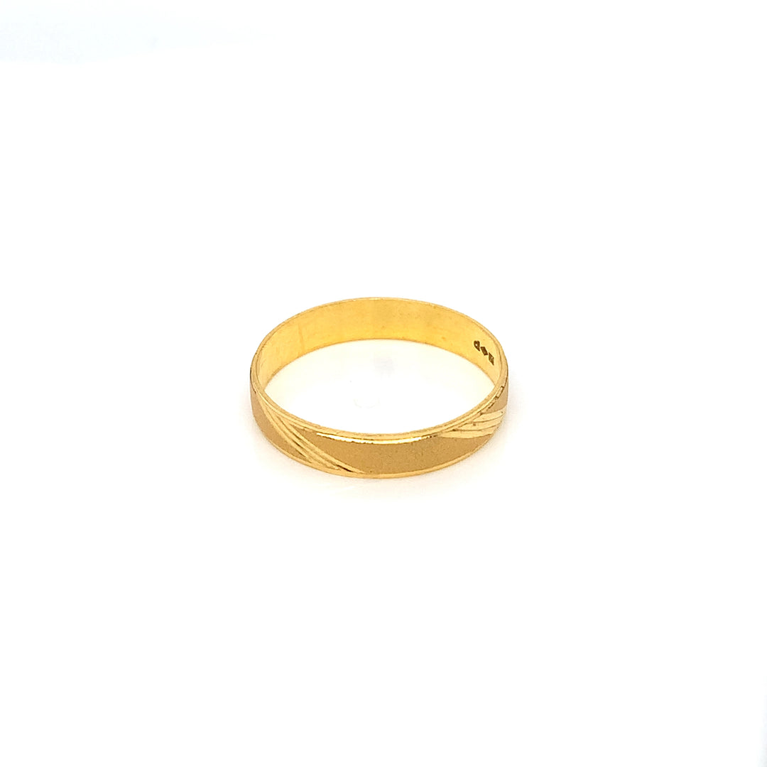 22K YG Fancy Band Ring-1pc