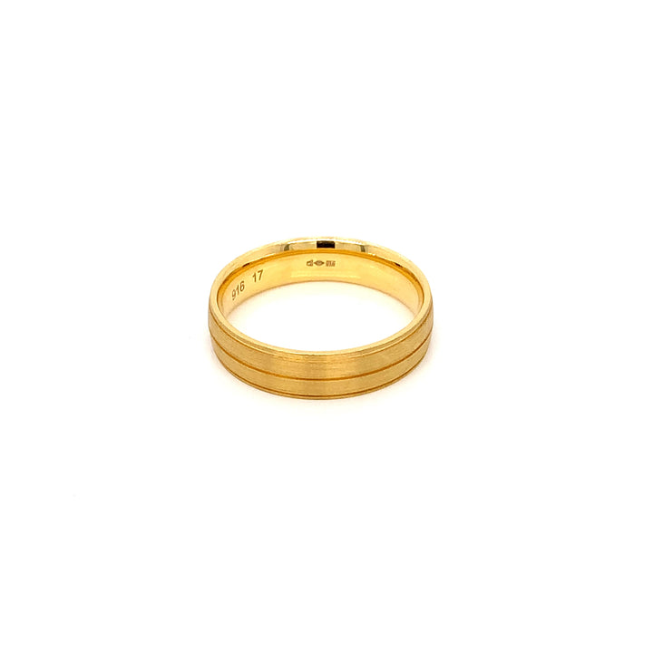 22K YG Fancy Band Ring-1pc