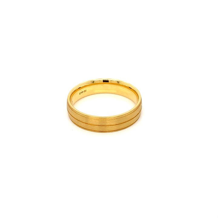 22K YG Fancy Band Ring-1pc