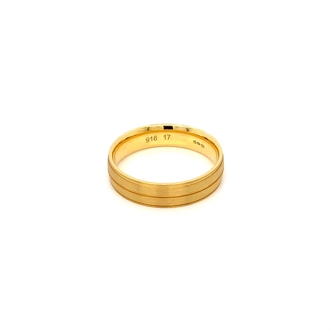 22K YG Fancy Band Ring-1pc