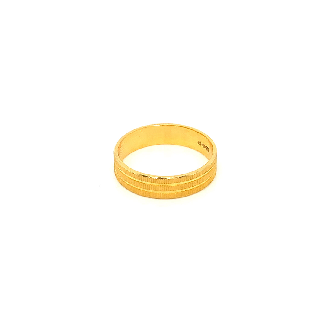 22K YG Fancy Band Ring-1pc