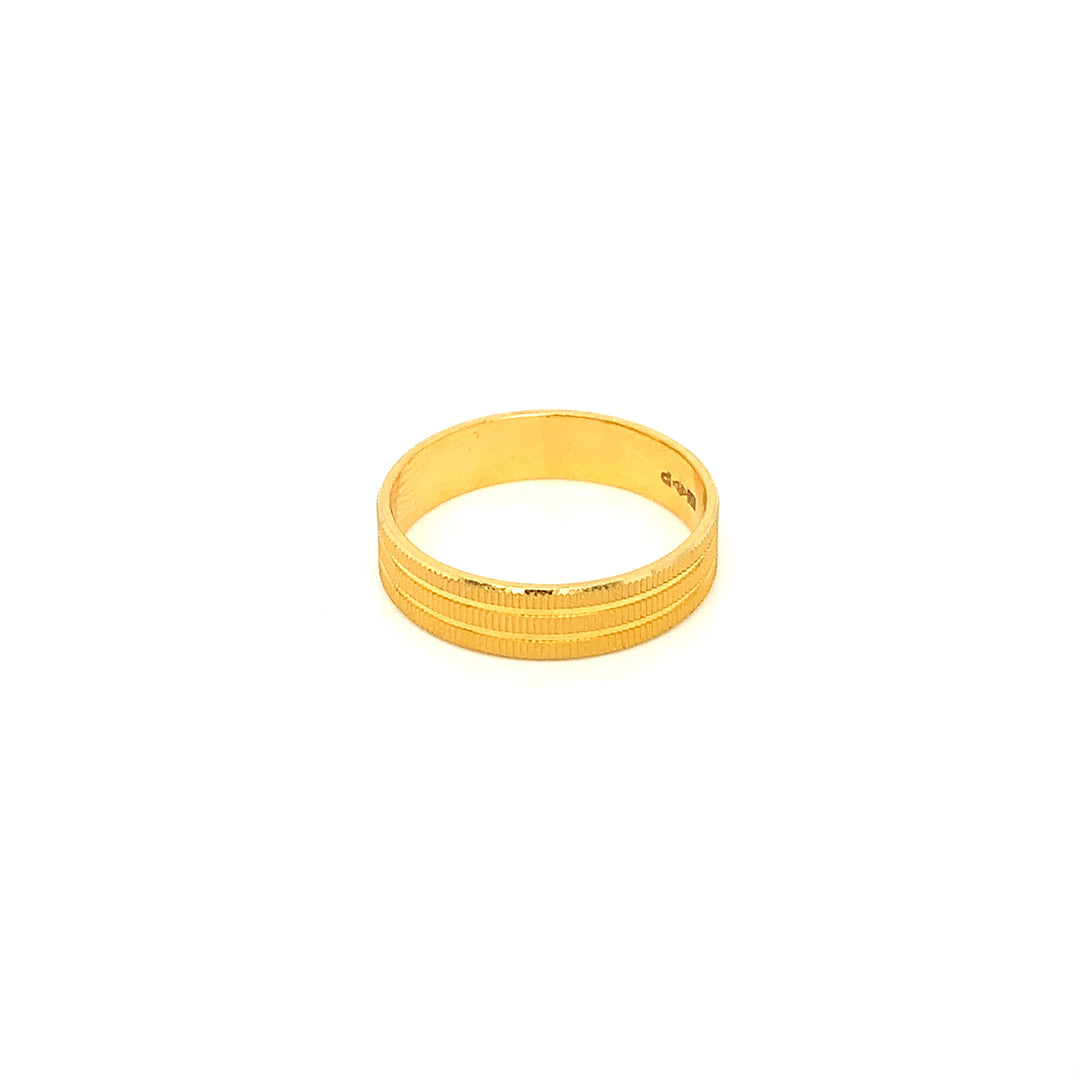 22K YG Fancy Band Ring-1pc