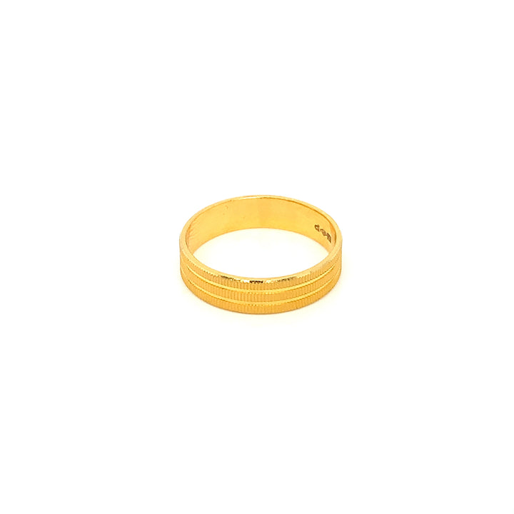 22K YG Fancy Band Ring-1pc