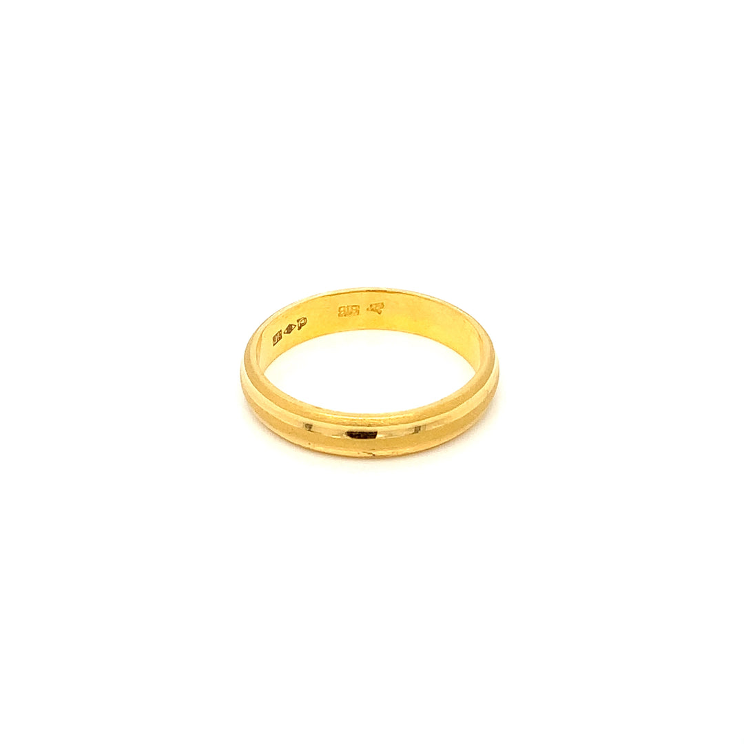 22K YG Fancy Band Ring-1pc