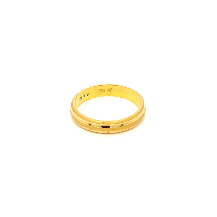 22K YG Fancy Band Ring-1pc