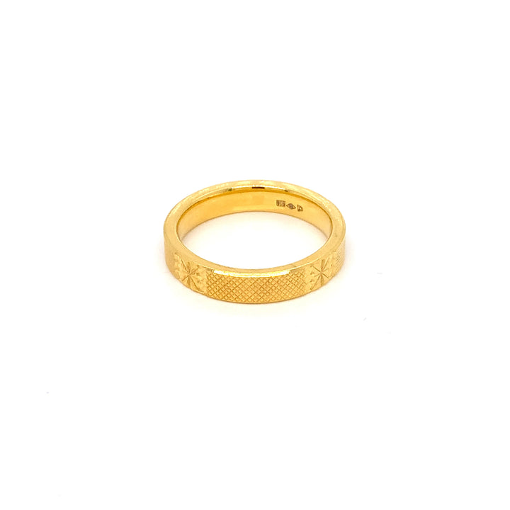 22K YG Fancy Band Ring-1pc