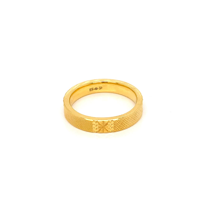 22K YG Fancy Band Ring-1pc