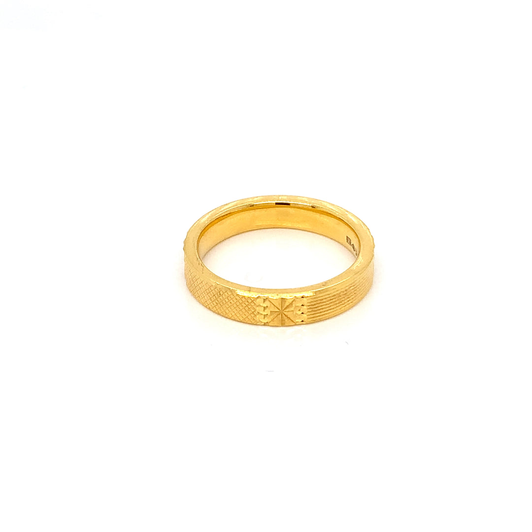 22K YG Fancy Band Ring-1pc