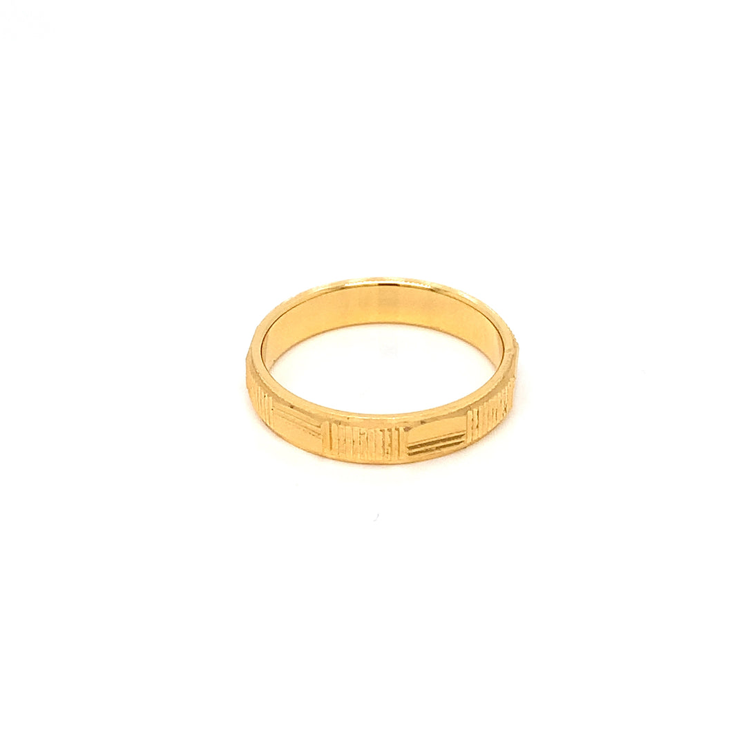 22K YG Fancy Band Ring-1pc