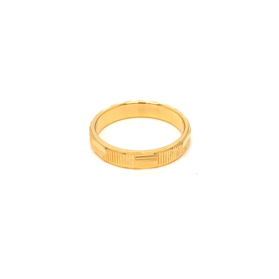 22K YG Fancy Band Ring-1pc