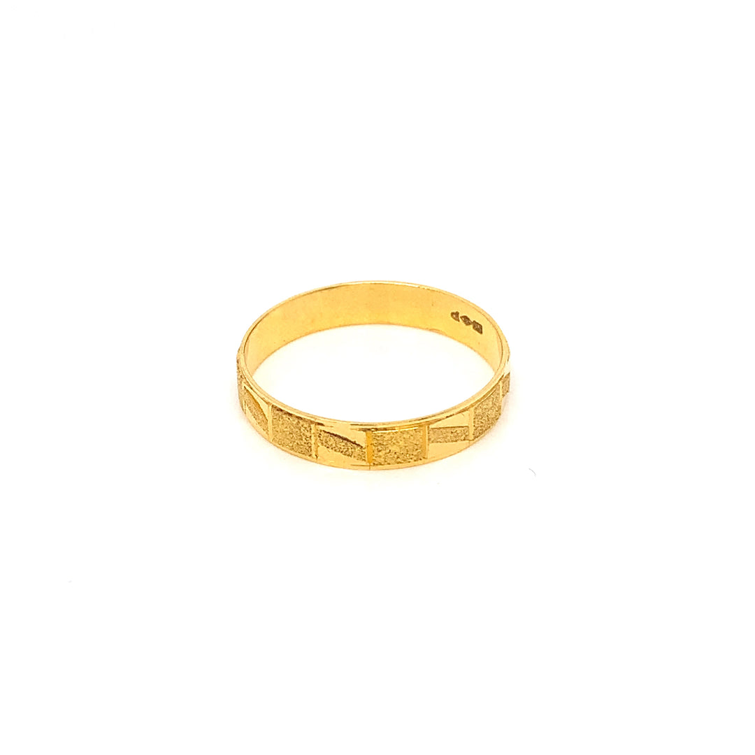 22K YG Fancy Band Ring-1pc