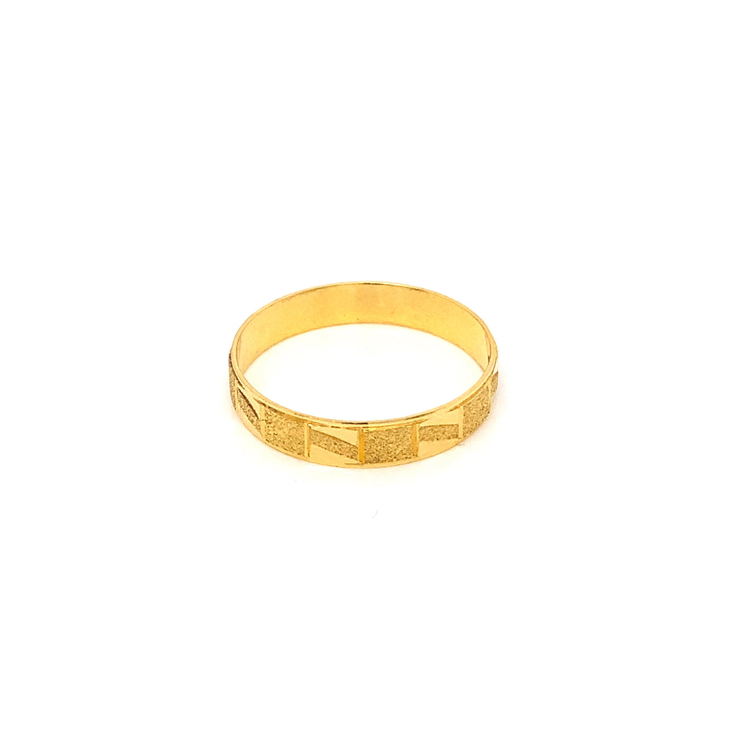 22K YG Fancy Band Ring-1pc