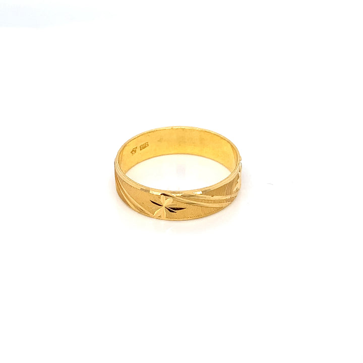 22K YG Fancy Band Ring-1pc