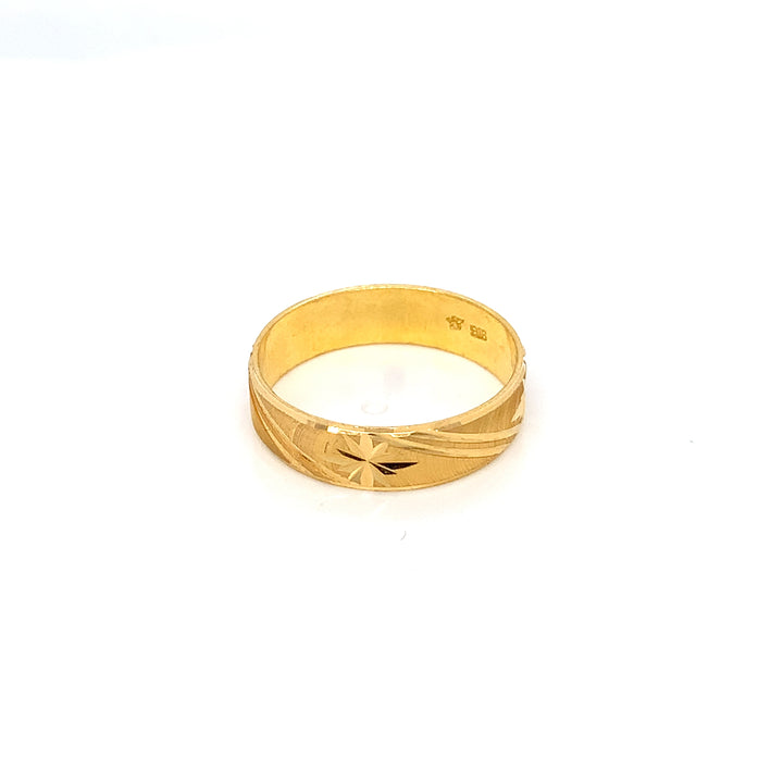 22K YG Fancy Band Ring-1pc