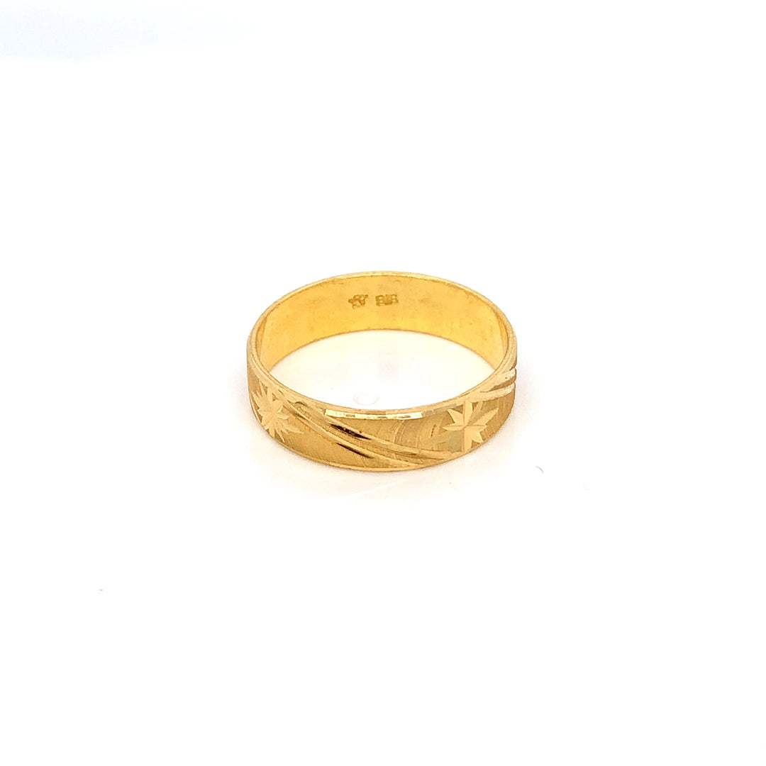 22K YG Fancy Band Ring-1pc