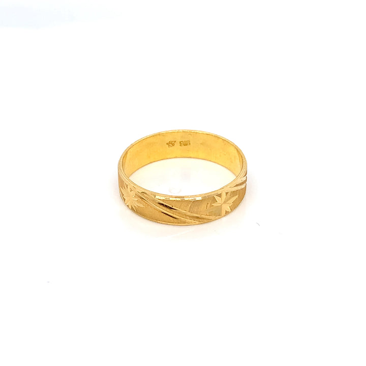22K YG Fancy Band Ring-1pc