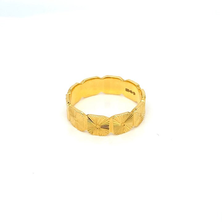 22K YG Fancy Band Ring-1pc