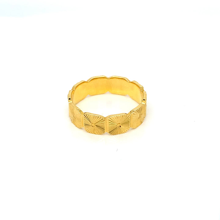 22K YG Fancy Band Ring-1pc