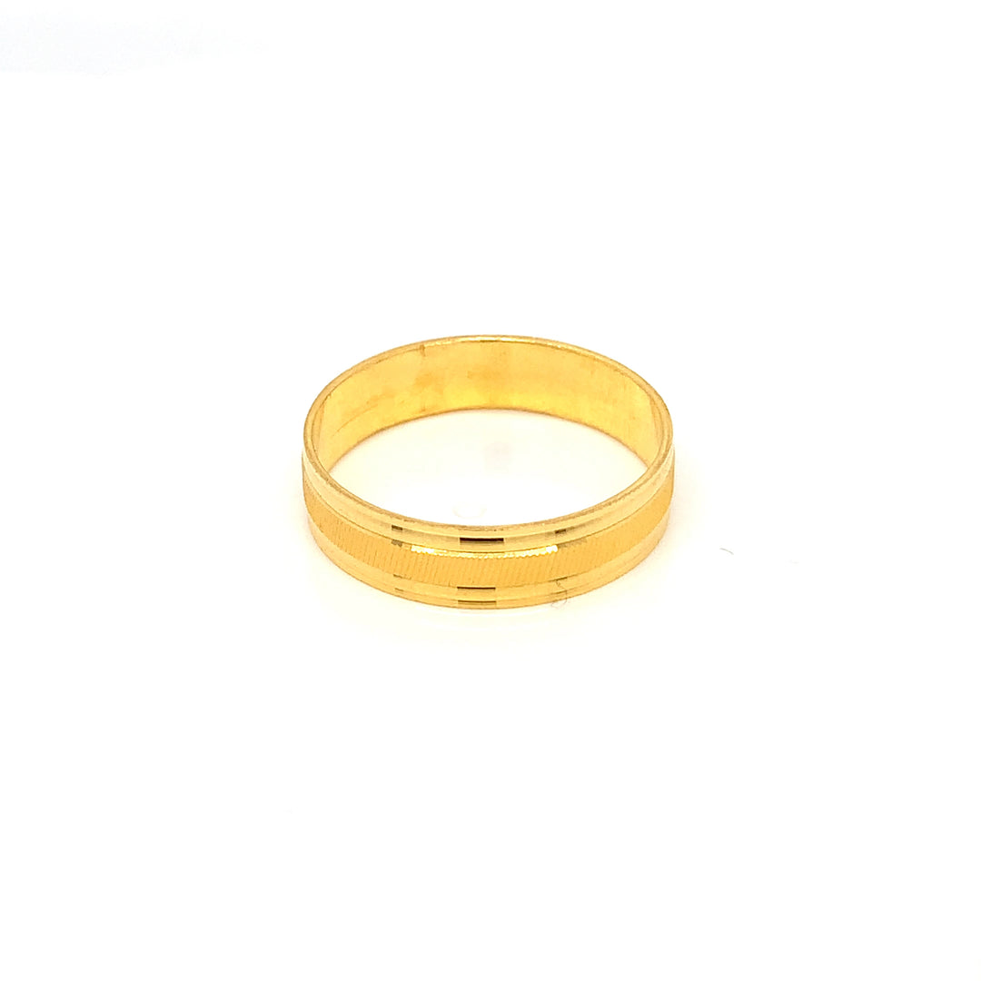 22K YG Fancy Band Ring-1pc