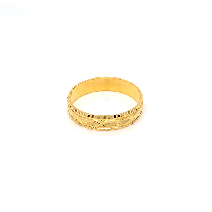 22K YG Fancy Band Ring-1pc