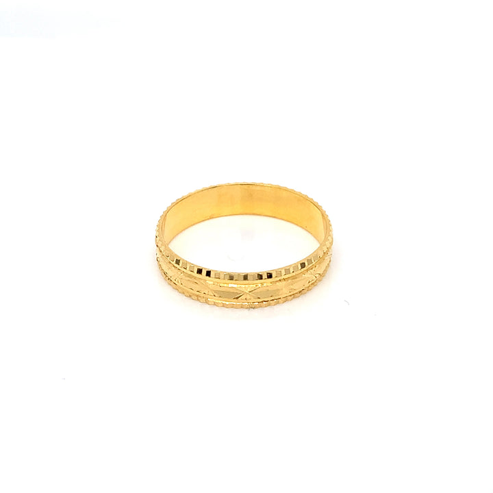 22K YG Fancy Band Ring-1pc