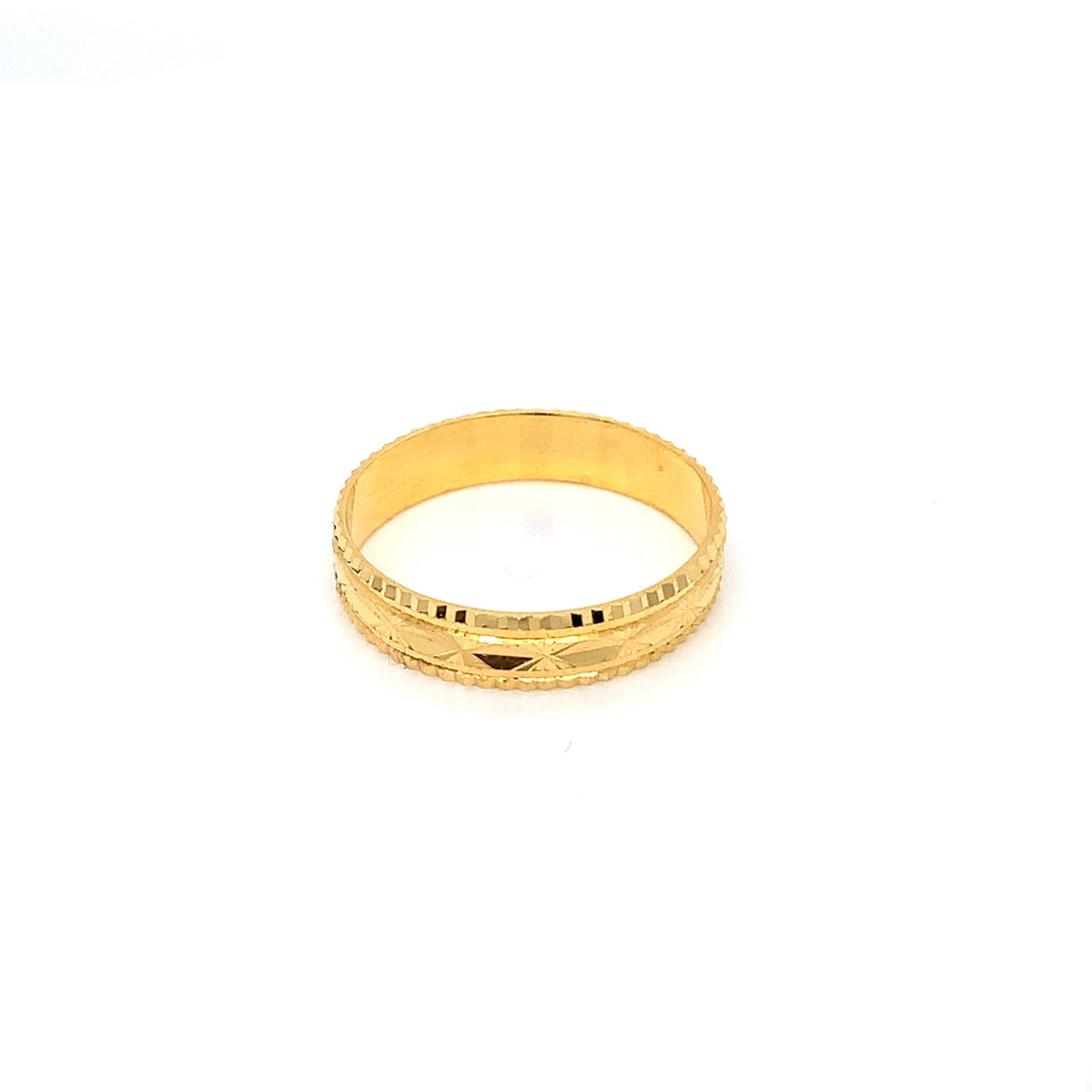 22K YG Fancy Band Ring-1pc